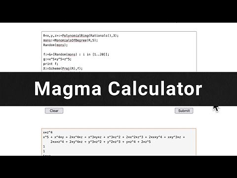 Computational Algebraic Geometry --- Lecture 1.2: Magma calculator