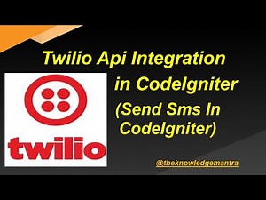 Integrate Twilio in CodeIgniter Laravel CakePhp || Send SMS using Twilio || #twilio #codeigniter