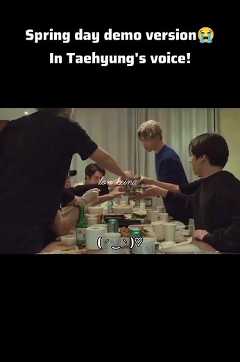 Spring day demo ver. in Taehyung's deep voice😭✨ #kpop #bts #taehyung #deepvoice #springday