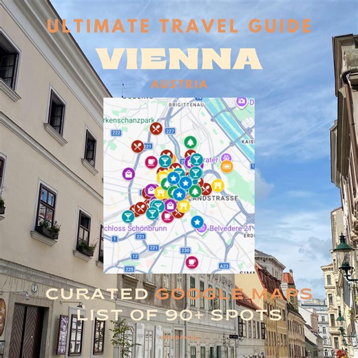 Vienna Travel Guide Map | Google Maps List, Landmarks, Hidden Gems (digital Download) - Etsy