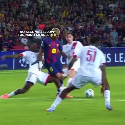Nuno Mendes' Controversial Non-Yellow Card Incident