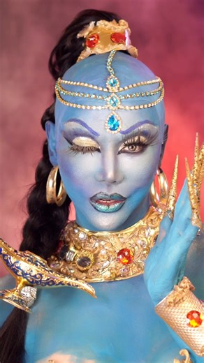 NEW CHALLENGE! Tag your favorite creators to do this challenge! #aladdin #neverhadafriendlikeme #genie #makeup | Kristin Ker Anderson