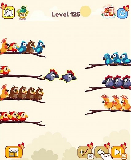 Bird Sort Color Puzzle 125 | Tricky Parrot Sorting Challenge