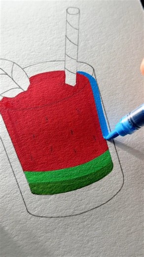 Colora on Instagram: "Dive Into Coloring & Watermelon Juice 🧃 #colouring #colour #colouringrambut #colouringterdekat #colouringkediri #colorfashion #copic #copicmarkers #curlystyle #colouringpages #coloringpages #colouringbooks #colouring #colouringbook #pages #coloringbook #coloring #colouringin"