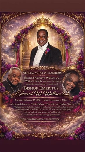 UPDATE: Funeral Arrangements for Bishop Edward W. Wallace II The funeral service for Bishop Edward W. Wallace II will be held as follows: 📅 Saturday, February 14th 🕚 11:00 AM 📍 New Grant Chapel AME Church 1319 Holcomb Ave East Point, GA 30344 Gus Thronhill, Funeral Director | Pastor Eric Wallace