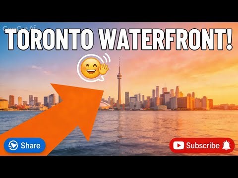 Toronto Harbourfront 4K walking Tour! Waterfront & City Skyline #toronto#canada#waterfall #cntower#
