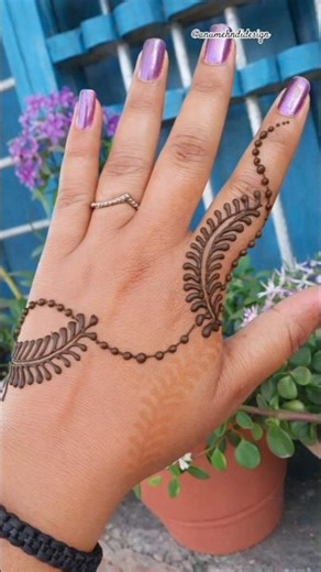 simple back hand mehndi design #mehndi #henna #mehndidesign #letestmehndi