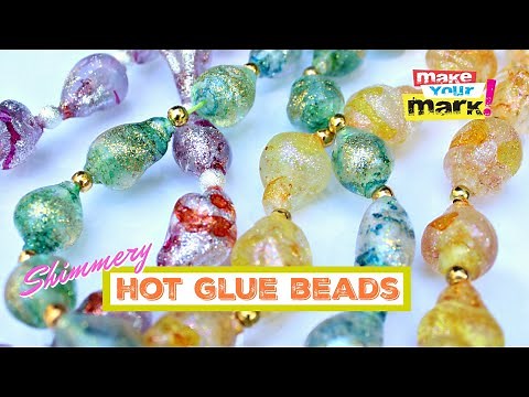 Shimmery Hot Glue Beads