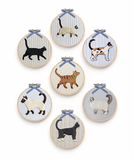 Cat Embroidery Pattern Bundle PDF Instant Download Kitty Hoop Art Pet Portrait Digital Printable Template Cat Lover Gift Beginner Needlework - Etsy