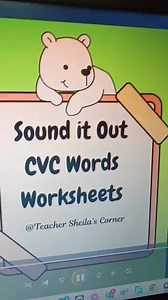 More Worksheets on CVC Words #teachersheilascorner #everyonefollowers #cvcwordskindergarten #learningmaterialsforkids #worksheetsforkids | Teacher Sheila's Corner