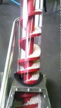 How a material moves in a Archimede's auger.