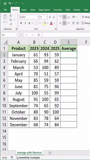Excel Shortcut That Beats Average Every Time #excel #excelforbeginners #exceltips #office Unlock a smarter way to analyze data in Excel. This shortcut goes beyond the basic Average function, giving you deeper insights and saving time with more accurate results—perfect for anyone who wants to level up their spreadsheets. ✅ Excel Daily Tips – Learn Basic Excel