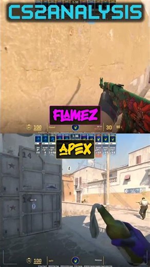 Simple Flash&Go dominates Meta Duo Hold on Dust2 by FlameZ & apEX #Shorts #cs2clips