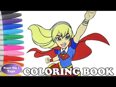 DC Super Hero Girls Supergirl Coloring Book Pages DC Superhero Girls Coloring Pages Kids Art
