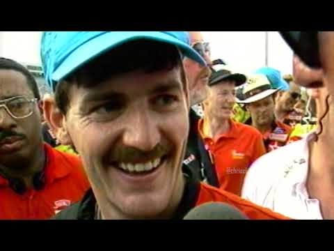 Davey Allison Reacts After Winning the 1991 Coca-Cola 600 at Charlotte