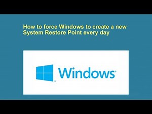 How to force Windows to create a new System Restore Point every day