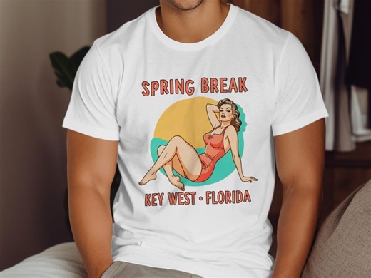 Key West Florida Spring Break T Shirt 1960s Vintage Beach Tee - Etsy