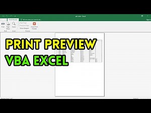 PrintPreview VBA Excel