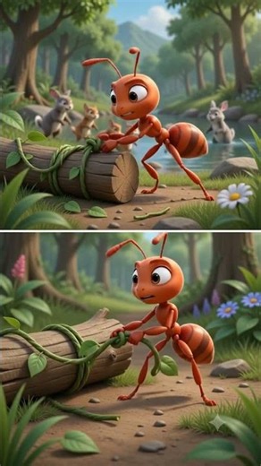 🐘🐜 Tiny Ant Saves a Giant Elephant! ❤️ Amazing Friendship Story | 3D Animation #shorts