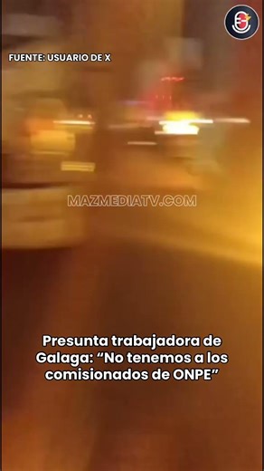 Trabajadora de la empresa Galaga responsabiliza a comisionados de la ONPE por la demora de material.