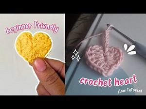 crochet heart ❤️how to crochet a heart for absolute beginners | cute mini heart tutorial
