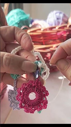 crochet long necklace by tutorial❤️for beginners # #crochetaccessories #handmade