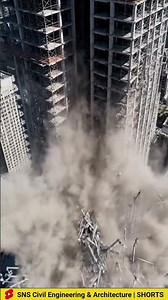 A high-rise building collapsing like dominoes #civilengineering #architecture #shorts #ai