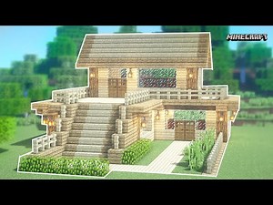 ✔ How to make a WOODEN HOUSE for beginners in MINECRAFT | SUPER EASY | -TUTORIAL # 21