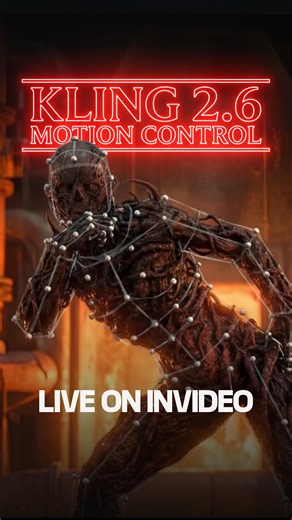 Invideo • Your Power to Play on Instagram: "Vecna doing the Chanel TikTok was not on our 2025 Bingo. Motion-controlled, frame-accurate. Kling 2.6 Motion Control is live on invideo. Free + unlimited for 7 days on all paid plans."