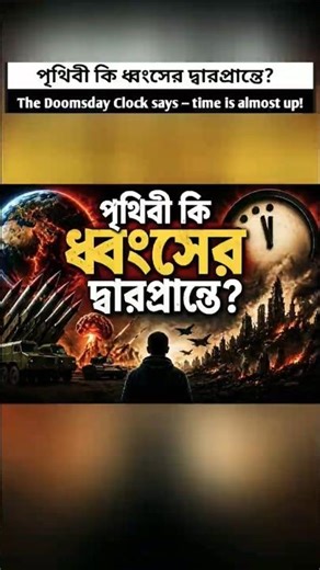 ⚡The Doomsday Clock says — time is almost up! #geopolitics #breakingnews #internationalnews