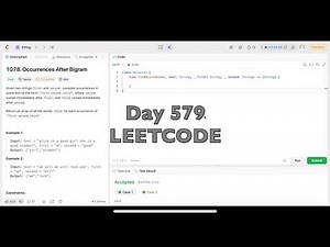 Day 579: LeetCode Problem 1078. Occurrences After Bigram - Swift