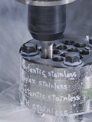 DrillMeister pierces through 4 stainless steels in 1 shot 🎯 #cnc #machine #engineering #tools #ev
