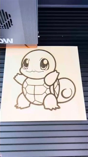 "SQUIRTLE SQUAD!" 🐢 Laser Engraving the Classic Pokémon #squirtle #pokemon #laserengraving