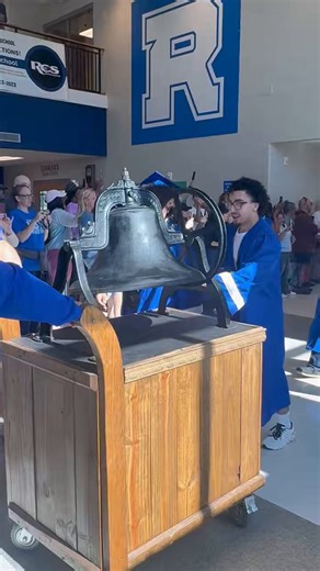 Senior send-off. Ringing of the bell, walk the halls, and move-up pep rally. #classof2026