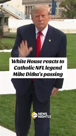 Donald Trump reacts on the South Lawn after learning from EWTN that Catholic NFL icon and former Chicago Bears coach Mike Ditka has died at age 86: “He was a winner. He was a tough cookie. He was great.” The Chicago Bears icon, who died on Friday, gave to charities, lectored at Mass, and belonged to the Knights of Columbus.