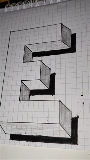 how to draw the letter E in 3D