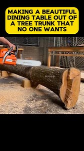 1.7M views · 32K reactions | Making a beautiful dining table out of a tree trunk that no one wants. #reelsvideoシ #everyone #reelsvideo #dining | No-nonsense Video | Facebook