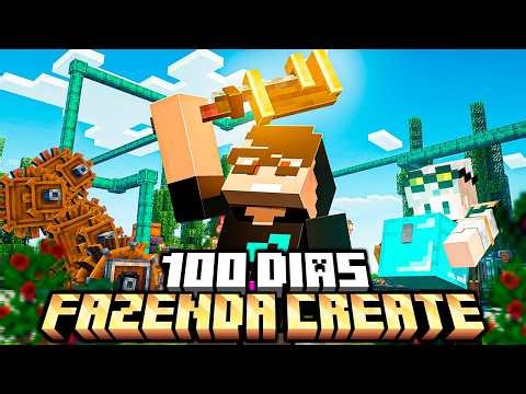 Sobrevivi 100 dias como FAZENDEIRO DO CREATE em Dupla no Minecraft - O FILME @helliiot