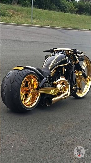 💪 Black & Gold Bling! ✨ Custom Harley-Davidson V-Rod Muscle Bike Showcase