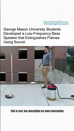Prototype Fire Extinguisher That Uses Low Frequency Sound Waves