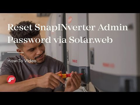 How-To Video: Reset SnapINverter Admin Password via Solar.web