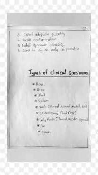 DMLT - Assignment - Clinical sample collection procedure @ Vivid Vision