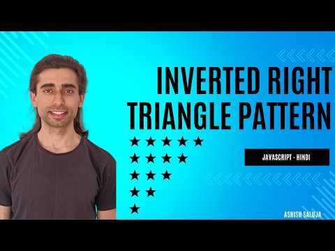 Inverted Right Triangle Star Pattern in JavaScript | Pattern Printing Series #javascript #interview