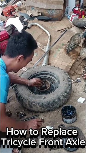 Brother Shows How to Replace Tricycle Front Axle