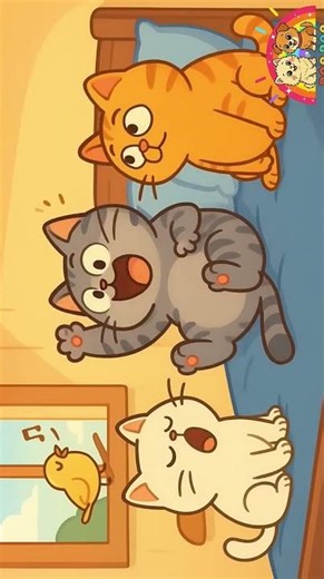 Morning Mayhem with Boo Boo Kittens! 🐱☀️ | Boo Boo cartoon #shorts #cat