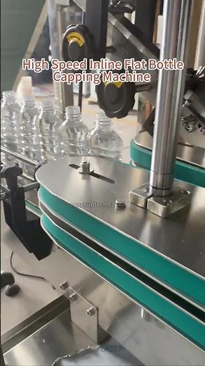 ZONESUN ZS-FXZ101 High Speed Inline Flat Bottle Capping Machine #machine #capper