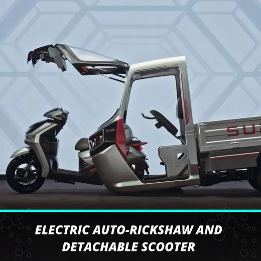 1M views · 14K reactions | This is a unique fusion of an electric auto-rickshaw and a detachable scooter. | Myshify | Facebook
