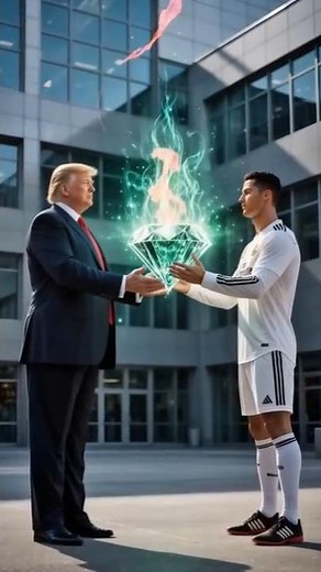 🔥 Trump’s Diamond Prank on Ronaldo! 😂💎 | But What Happened Next Shocked Everyone! 😱⚽#PowerfulDiamond