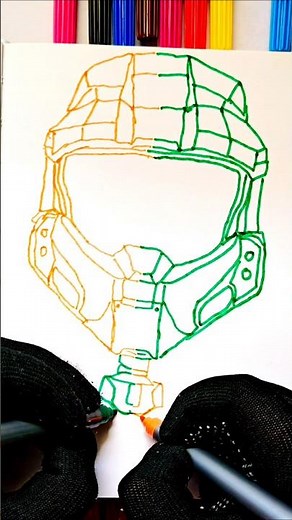 how to draw Master Chief #howtodraw #art #sketchful #drawing #feed #shortfeed #masterchief #scketch