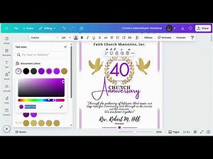 Church Anniversary Program Template Tutorial